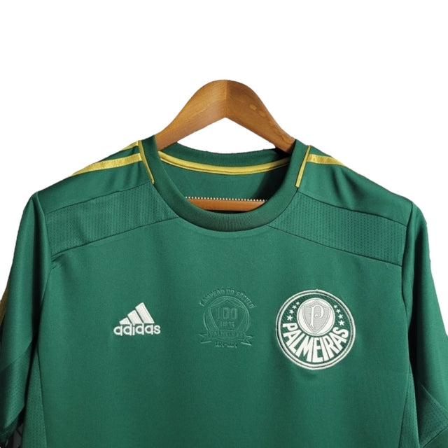 Camisa Retrô Palmeiras Edição Aniversário de 100 anos 2014/2015 - Torcedor Adidas Masculina - Verde com detalhes em dourado