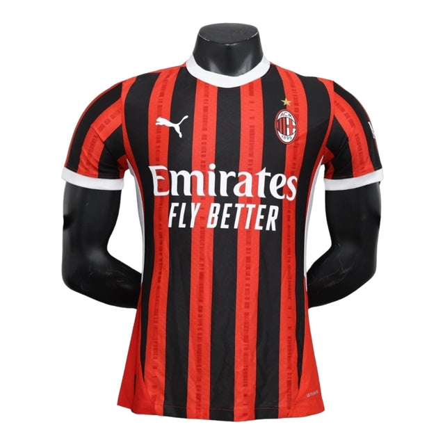Camisa AC Milan I 24/25 - Jogador Puma Masculina - Vermelha e preta