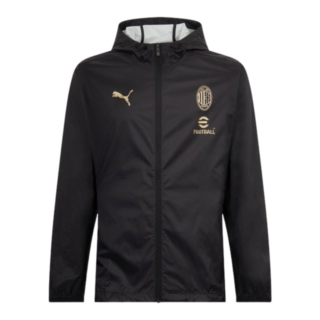 Jaqueta Corta-Vento AC Milan Treino 24/25 - Masculina Puma - Preta
