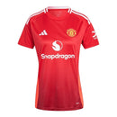 Camisa Manchester United I 24/25 -  Adidas Feminina - Vermelha com detalhes em branco