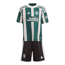 Kit Infantil Manchester United II 23/24 - Adidas - Verde e branco