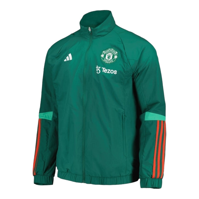 Jaqueta Corta-Vento Manchester United Treino 24/25 - Masculina Adidas - Verde