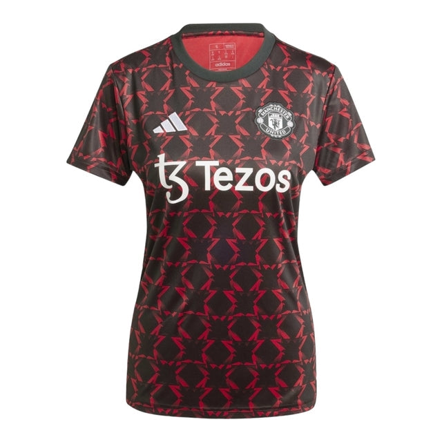 Camisa Manchester United Pré-jogo 24/25 -  Adidas Feminina - Vermelha