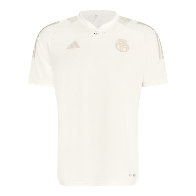 Camisa Bayern de Munique Champions League Pré-jogo 23/24 - Torcedor Adidas Masculina - Off white