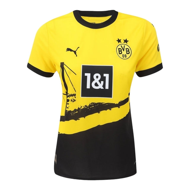 Camisa Borussia Dortmund I 23/24 -  Puma Feminina - Amarela e preta