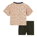 Kit Infantil Paris Saint-Germain Fourth 23/24 - Jordan - Bege com detalhes em azul