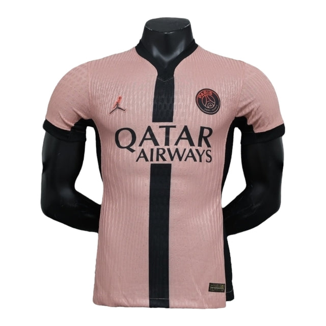 Camisa Paris Saint-Germain III 24/25 - Jogador Jordan Masculina - Rosa com detalhes em azul