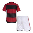 Kit Infantil Flamengo I 23/24 - Adidas - Vermelho e preto