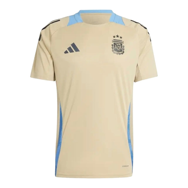 Camisa Seleção Argentina Treino II 24/25 - Torcedor Adidas Masculina - Bege com detalhes em azul