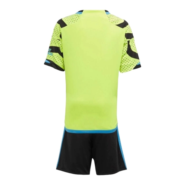 Kit Infantil Arsenal II Adidas 23/24 - Verde com detalhes em preto e azul