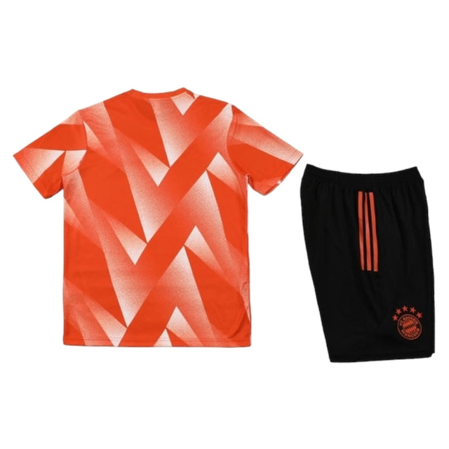 Kit Infantil Bayern de Munique Treino 23/24 - Adidas - Laranja e preto