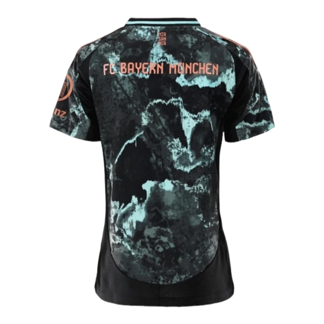 Camisa Bayern de Munique II 24/25 -  Adidas Feminina - Preta com detalhes em verde e marrom