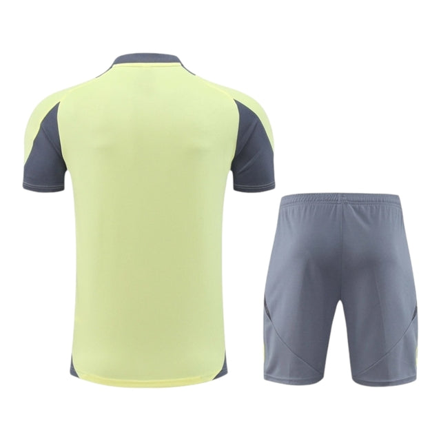 Kit Treino adulto - Camisa e Shorts - Ajax Adidas 24/25 - Amarelo e cinza