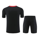 Kit Treino adulto - Camisa e Shorts - Seleção Portugal Nike 24/25 - Preto com detalhes em vermelho