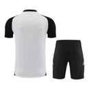 Kit Treino adulto - Camisa e Shorts - Seleção Alemanha Adidas 24/25 - Branco e preto com detalhes em roxo