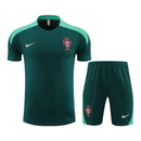 Kit Treino adulto - Camisa e Shorts - Seleção Portugal Nike 24/25 - Verde