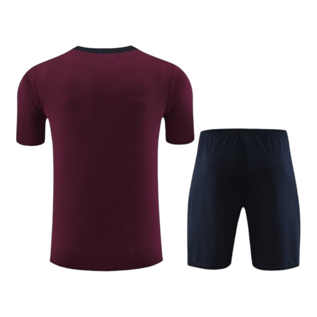 Kit Treino adulto - Camisa e Shorts - Seleção Inglaterra Nike 24/25 - Vinho e azul