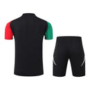 Kit Treino adulto - Camisa e Shorts - Arsenal Adidas 24/25 - Preto com detalhes em verde e vermelho e branco