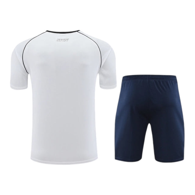 Kit Treino adulto - Camisa e Shorts - Napoli EA7 24/25 - Branco e azul