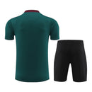 Kit Treino adulto - Camisa e Shorts - Paris Saint-Germain Nike 24/25 - Verde e preto com detalhes em vinho