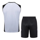Kit Treino adulto - Camisa e Shorts - Seleção Alemanha Adidas 24/25 - Branco e preto com detalhes em roxo