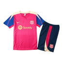 Kit Treino adulto - Camisa e Shorts - Barcelona Nike 24/25 - Rosa e azul