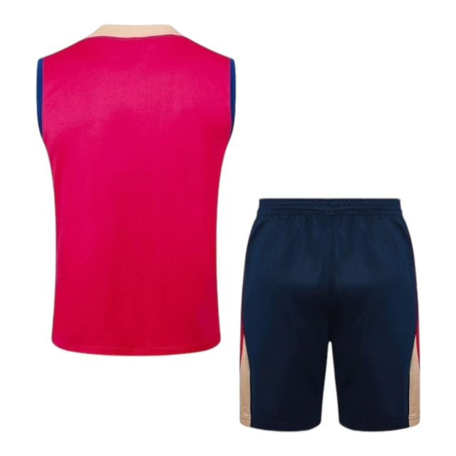Kit Treino adulto - Camisa e Shorts - Barcelona Nike 24/25 - Rosa e azul