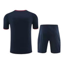 Kit Treino adulto - Camisa e Shorts - Barcelona Nike 24/25 - Azul com detalhes em branco e vermelho