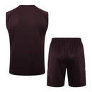 Kit Treino adulto - Camisa e Shorts - Bayern de Munique Adidas 24/25 - Vinho com detalhes em vinho
