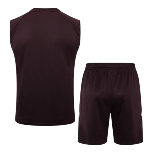 Kit Treino adulto - Camisa e Shorts - Bayern de Munique Adidas 24/25 - Vinho com detalhes em vinho