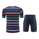 Kit Treino adulto - Camisa e Shorts - Seleção França Nike 24/25 - Azul com detalhes coloridos