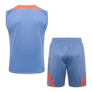 Kit Treino adulto - Camisa e Shorts - Inter de Milão Nike 24/25 - Azul com detalhes em laranja