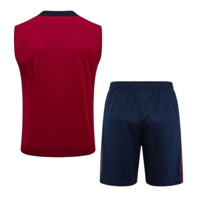 Kit Treino adulto - Camisa e Shorts - Seleção Inglaterra Nike 24/25 - Vermelho e azul