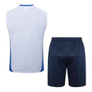 Kit Treino adulto - Camisa e Shorts - Seleção Itália Adidas 24/25 - Branco e azul