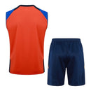 Kit Treino adulto - Camisa e Shorts - Juventus Adidas 24/25 - Azul e laranja