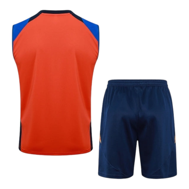 Kit Treino adulto - Camisa e Shorts - Juventus Adidas 24/25 - Azul e laranja