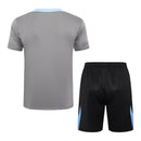 Kit Treino adulto - Camisa e Shorts - Tottenham Nike 24/25 - Cinza e preto com detalhes em azul