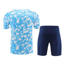 Kit Treino adulto - Camisa e Shorts - Ajax Adidas 23/24 - Branco e azul
