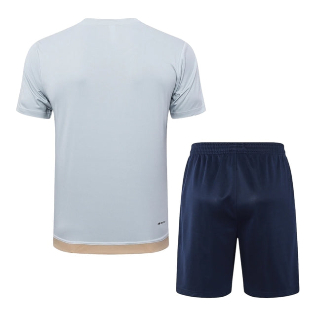 Kit Treino adulto - Camisa e Shorts - São Paulo New Balance 24/25 - Cinza e azul