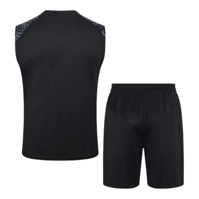 Kit Treino adulto - Camisa e Shorts - Borussia Dortmund Puma Adidas 23/24 - Preto com detalhes em cinza