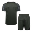 Kit Treino adulto - Camisa e Shorts - Barcelona Nike 23/24 - Verde com detalhes em cinza e preto