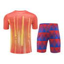 Kit Treino adulto - Camisa e Shorts - Barcelona Nike 23/24 - Laranja e vermelho e azul