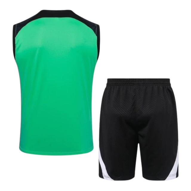 Kit Treino adulto - Camisa e Shorts - Chelsea Nike 23/24 - Verde e preto com detalhes em branco