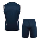 Kit Treino adulto - Camisa e Shorts - Ajax Adidas 23/24 - Azul com detalhes em rosa