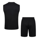 Kit Treino adulto - Camisa e Shorts - Juventus Adidas 23/24 - Preto com detalhes em amarelo e branco