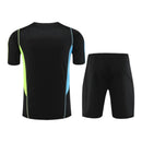 Kit Treino adulto - Camisa e Shorts - Arsenal Adidas 23/24 - Preto com detalhes em azul e amarelo