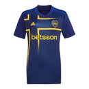 Camisa Boca Juniors III 24/25 -  Adidas Feminina - Azul com detalhes em amarelo