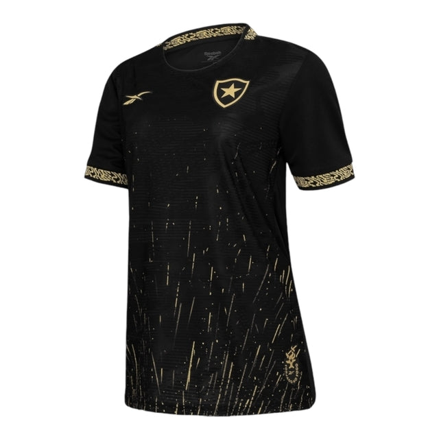 Camisa Botafogo II 24/25 -  Reebok Feminina - Preta com detalhes em dourado