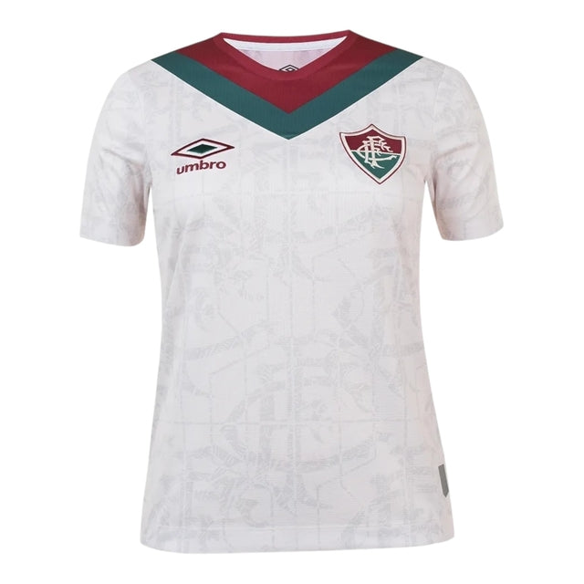 Camisa Fluminense III 24/25 -  Umbro Feminina - Branca com detalhes em verde e vermelho