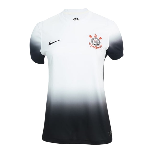 Camisa Corinthians I 24/25 -  Nike Feminina - Branca com detalhes em preto